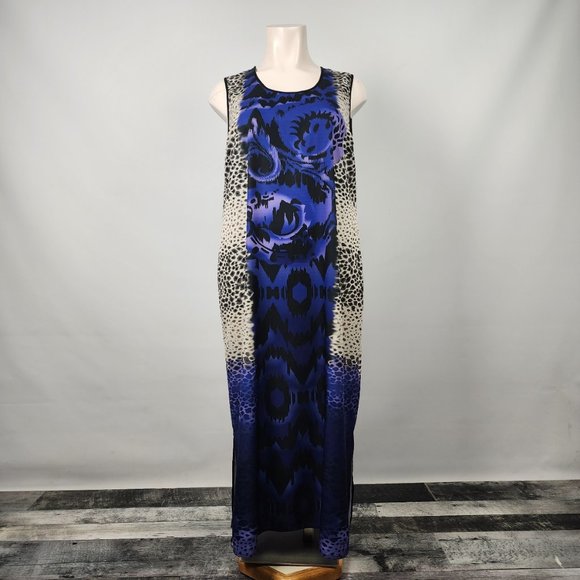 Penningtons Dresses & Skirts - Penningtons Blue Floral Animal Print Sleeveless Maxi Dress Size 1XL